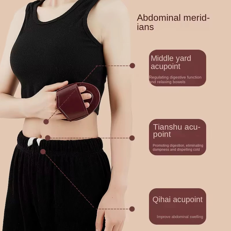 Meridian Slimming Massage Brush – 2PC Handheld Body & Belly Massager for Relaxation