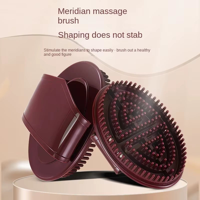 Meridian Slimming Massage Brush – 2PC Handheld Body & Belly Massager for Relaxation